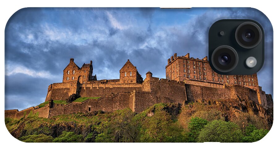 Edinburgh iPhone Case featuring the photograph Edinburgh Castle At Sunset In Scotland by Artur Bogacki