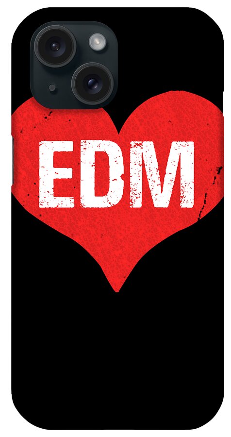 Funny iPhone Case featuring the digital art EDM Electronic Dance Music is Love by Flippin Sweet Gear