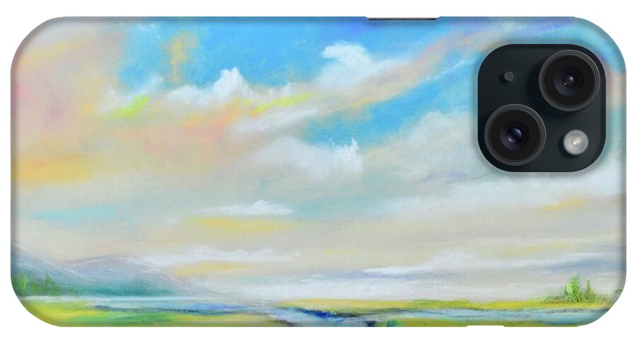 Marsh iPhone Case featuring the painting Egrets Marsh by Mary Scott