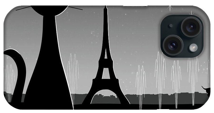 Eiffel Tower iPhone Case featuring the digital art Eiffel Tower by Donna Mibus