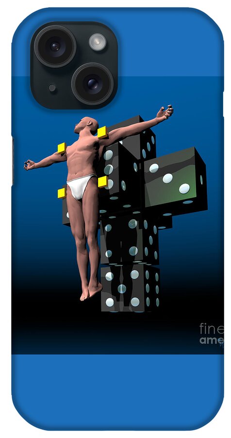 Figures iPhone Case featuring the digital art God Does Not Play Dice With The Universe by Walter Neal