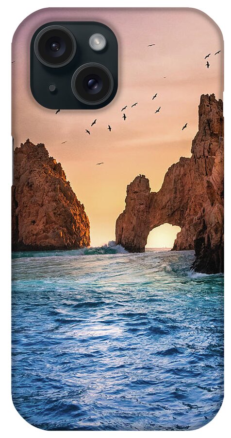 Cabo iPhone Case featuring the photograph El Arco at Sunset by Sebastian Musial