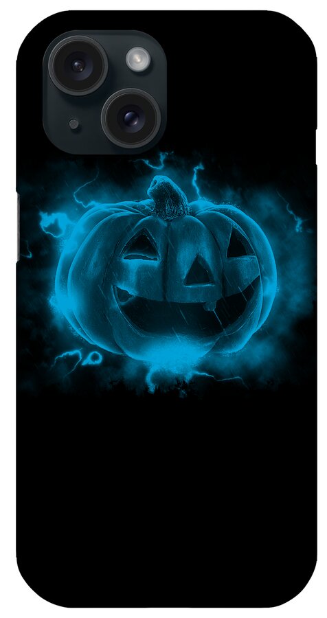 Funny iPhone Case featuring the digital art Electric Pumpkin by Flippin Sweet Gear