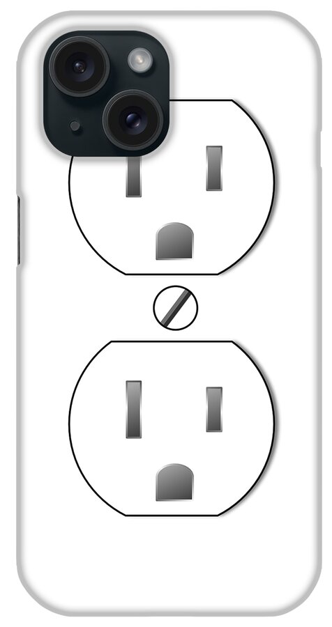 Halloween iPhone Case featuring the digital art Electrical Outlet Halloween Costume by Flippin Sweet Gear