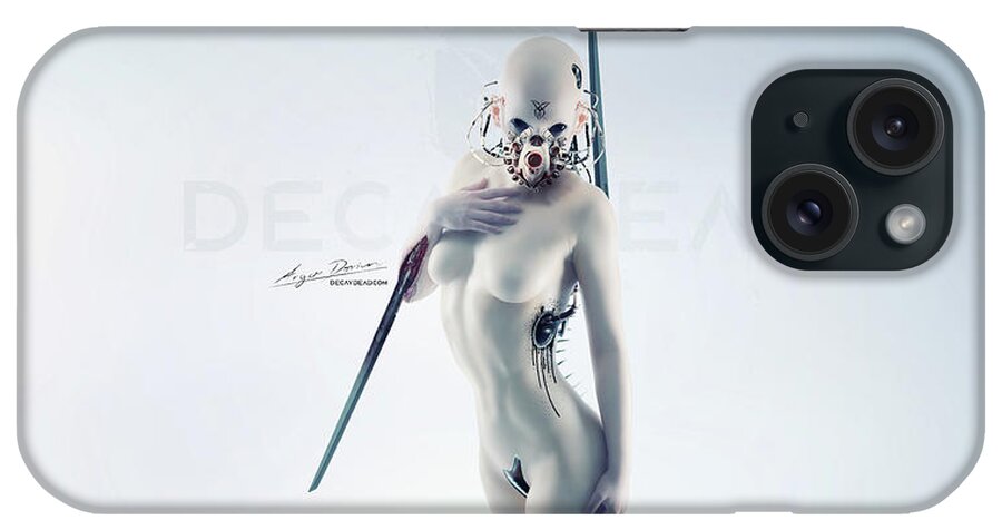 Argus Dorian iPhone Case featuring the digital art Elina the leader of the Assassins by Argus Dorian