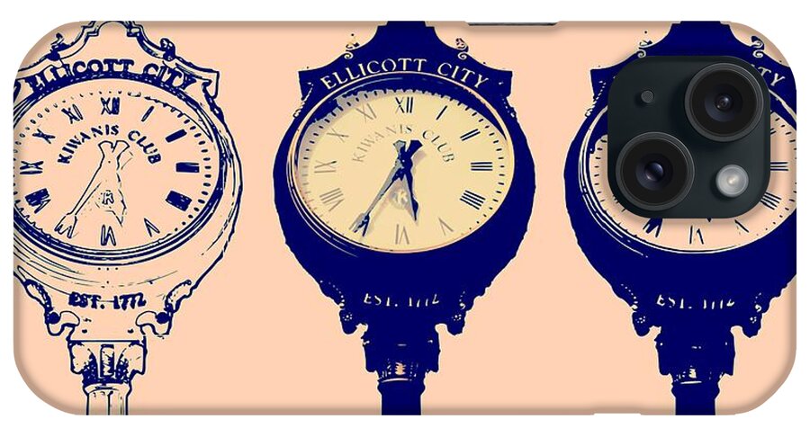 Ellicott City iPhone Case featuring the photograph Ellicott City Clock Historic District, MD by Marianna Mills