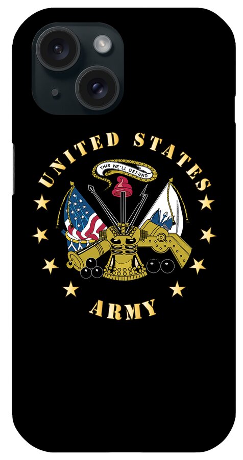 Emblem - US Army Center wo DS iPhone Case