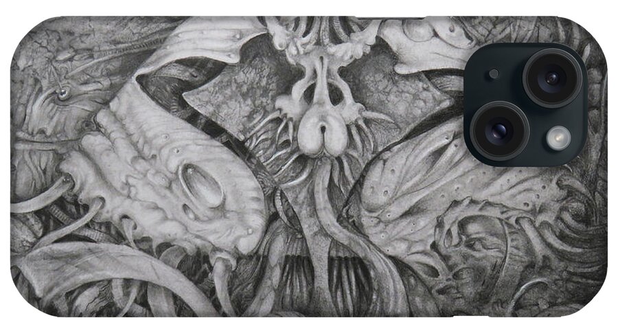 Magic iPhone Case featuring the drawing Emrakul by Otto Rapp