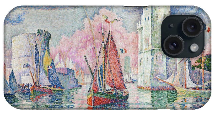 Entrance iPhone Case featuring the painting Entrance to the port of La Rochelle by Paul Signac by Mango Art