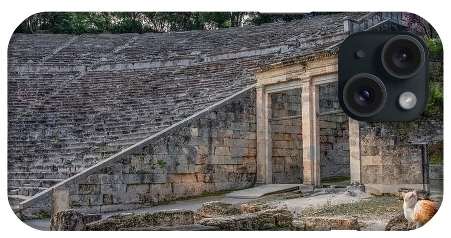Epidaurus iPhone Case featuring the photograph Epidaurus, Ancient Greek Theater by Marcy Wielfaert