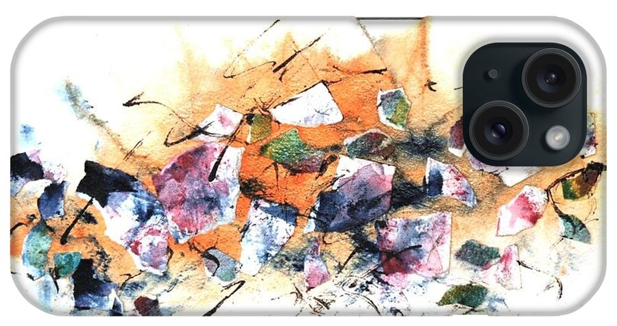  iPhone Case featuring the mixed media Eruptive by Dick Richards