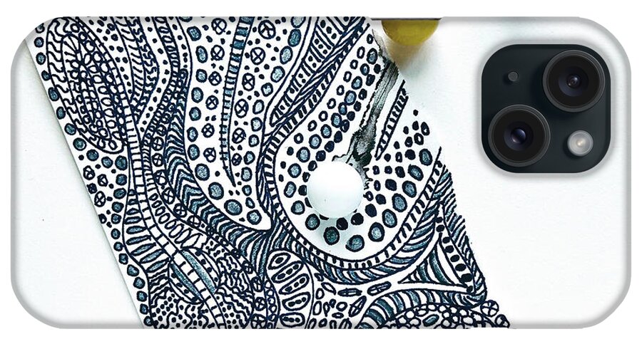 Drawing iPhone Case featuring the mixed media Escape by Cristina Stefan