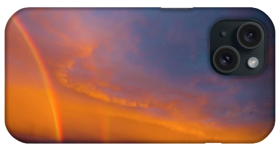 Rainbow iPhone Case featuring the photograph Ethereal Clouds and Rainbow by Greg Reed