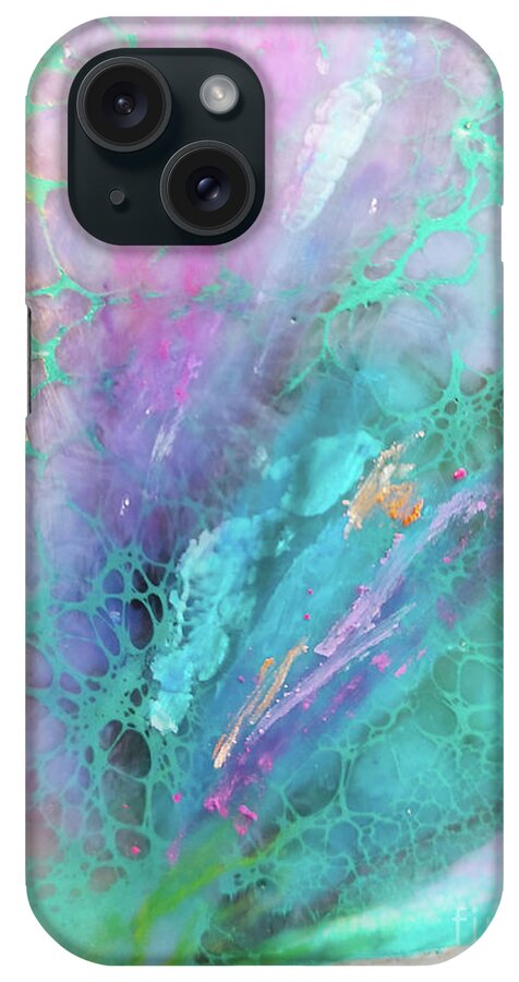Dramatic iPhone Case featuring the painting Ethereal florals by Anita Thomas