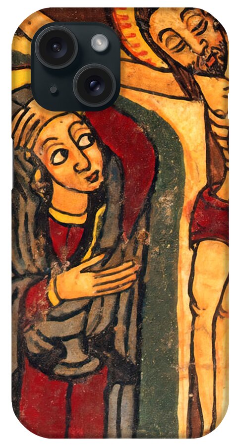 Crusifixion iPhone Case featuring the painting Ethiopian Crucifixion by Munir Alawi
