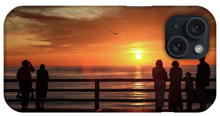 Sunset iPhone Case featuring the photograph Etretat Sunset by Bryan Attewell