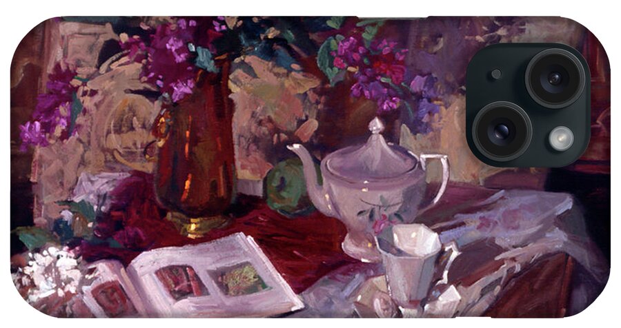 Still Life Painting iPhone Case featuring the painting Evening Study by Elizabeth - Betty Jean Billups