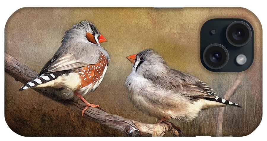 Finch iPhone Case featuring the photograph Exotic Zebra Finch by Theresa Tahara