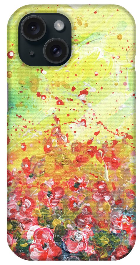 Flower iPhone Case featuring the painting Explosion Of Joy 26 by Miki De Goodaboom