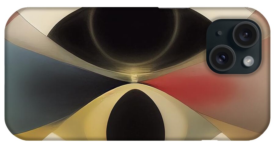 Abstract Ai iPhone Case featuring the digital art Eye 2 Eye by Fred Moore