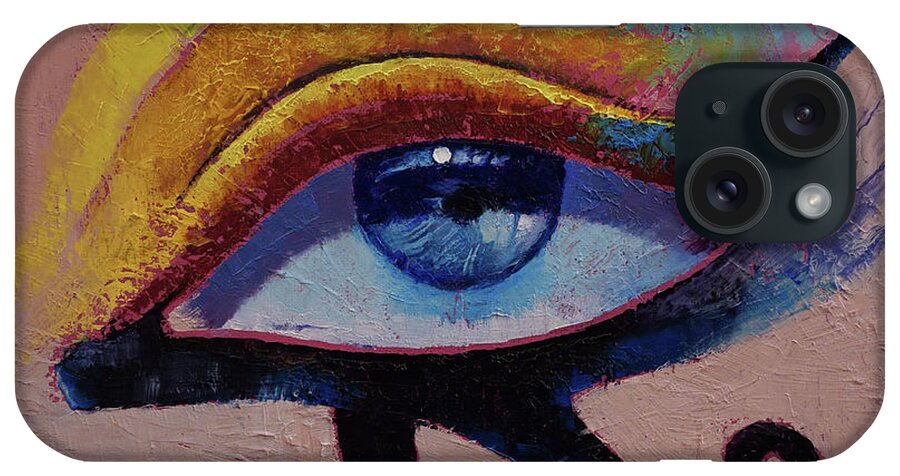 Eye Of Horus iPhone Case featuring the painting Eye of Horus by Michael Creese