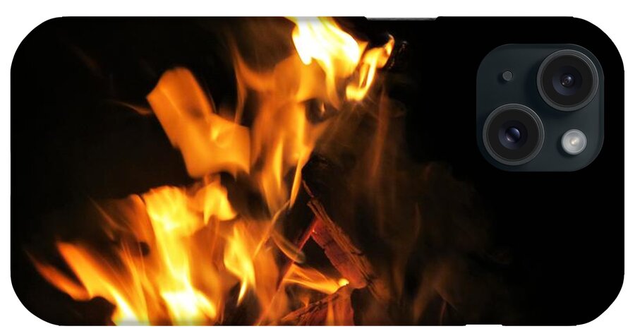 Fire iPhone 15 Case featuring the photograph Face in the Fire by Azthet Photography
