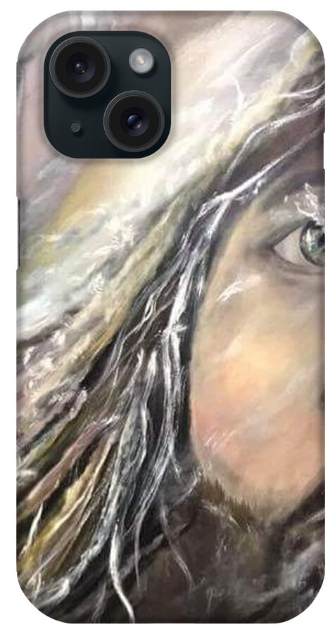 Christian Prophetic Jesus iPhone Case featuring the painting Face to Face by Brenda Kay Deyo
