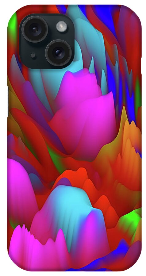 Abstract iPhone Case featuring the digital art Fairy Garden by Diane Parnell