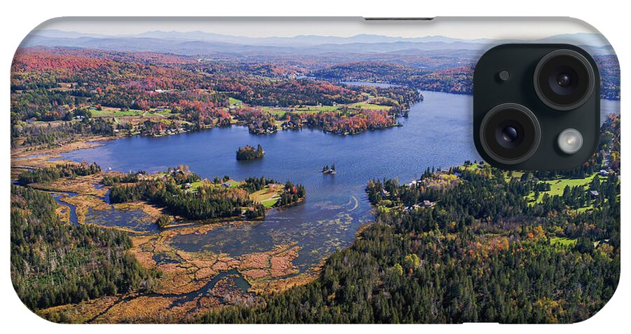Joes Pond iPhone Case featuring the photograph Fall Foliage at Joe's Pond From Cabot, Vermont by John Rowe
