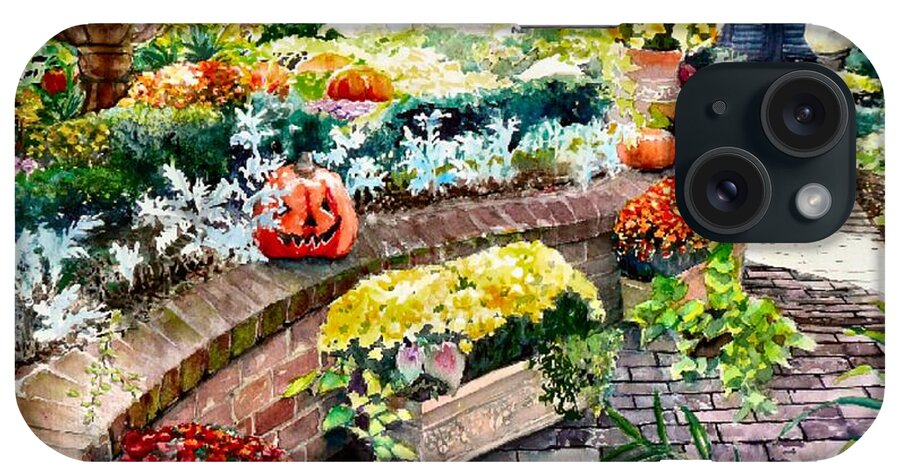 Fall iPhone Case featuring the painting Fall Garden by Merana Cadorette