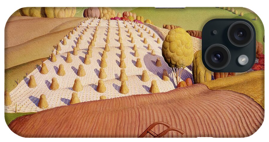 Grant Wood iPhone Case featuring the painting Fall Plowing, 1931 by Grant Wood