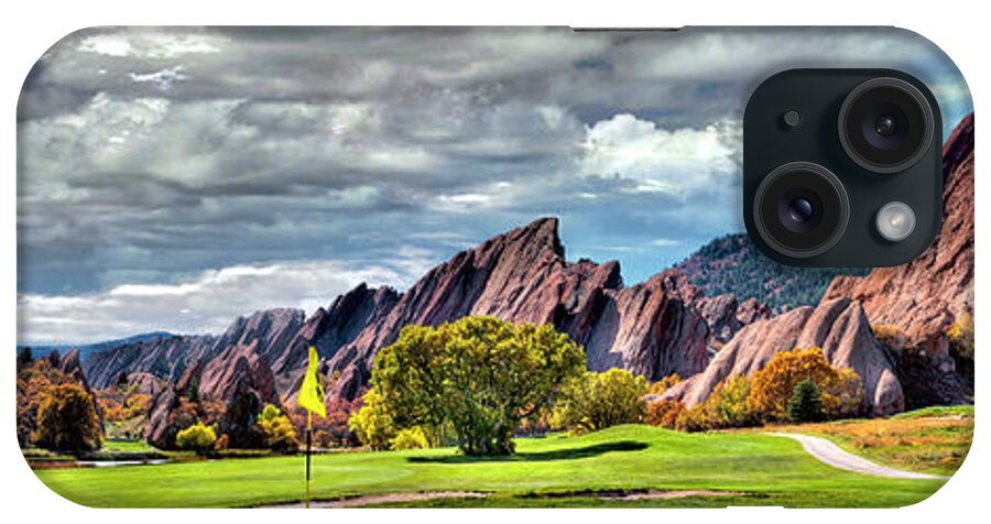 Cloud - Sky iPhone Case featuring the photograph Fall Season at Roxborough Arrowhead Golf Club in Littleton, Colorado by OLena Art by Lena Owens - Vibrant DESIGN