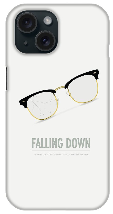 Movie Poster iPhone Case featuring the digital art Falling Down - Alternative Movie Poster by Movie Poster Boy