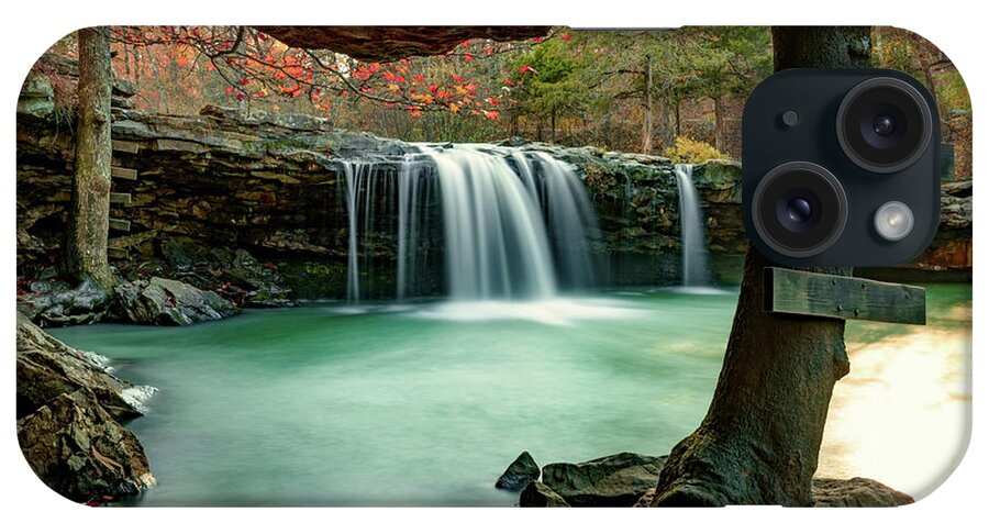 Falling Water Falls iPhone Case featuring the photograph Falling Water Falls In The Fall - Ozark National Forest by Gregory Ballos