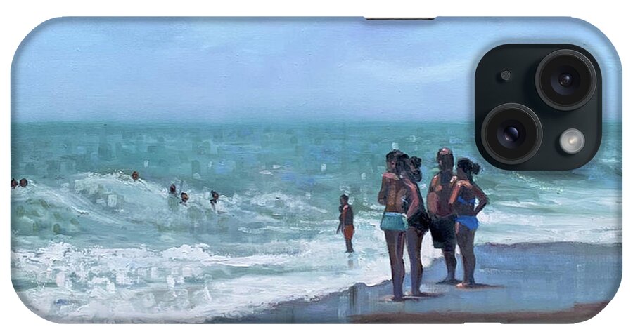  Impression iPhone Case featuring the painting Family Meeting by Maggii Sarfaty