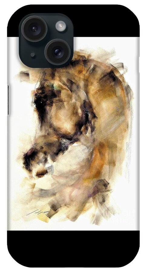 Horse Painting iPhone Case featuring the painting Faruk by Janette Lockett