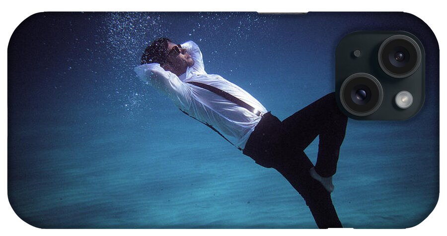 Underwater iPhone Case featuring the photograph Fashion Man by Gemma Silvestre