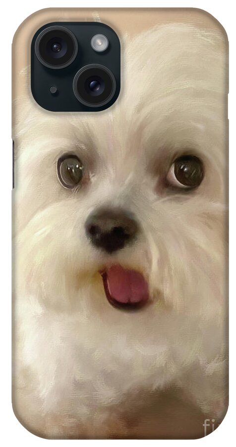 Dog iPhone Case featuring the digital art Feeling Good by Lois Bryan