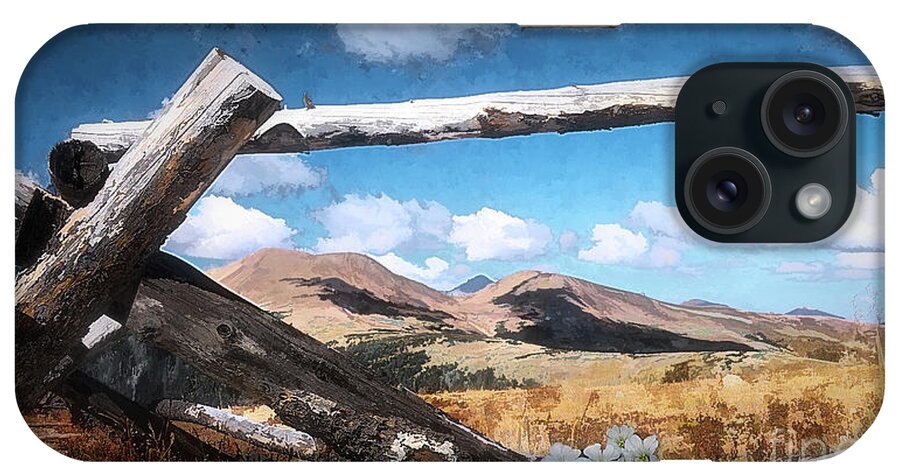 Colorado Mountain iPhone Case featuring the digital art Fence Frame by Deb Nakano