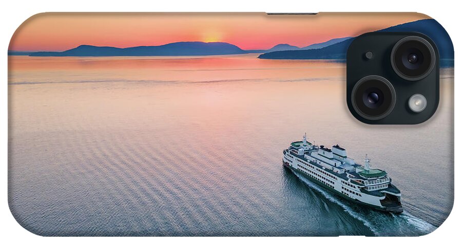 Sunset iPhone Case featuring the photograph Ferry Sunset 2 by Michael Rauwolf