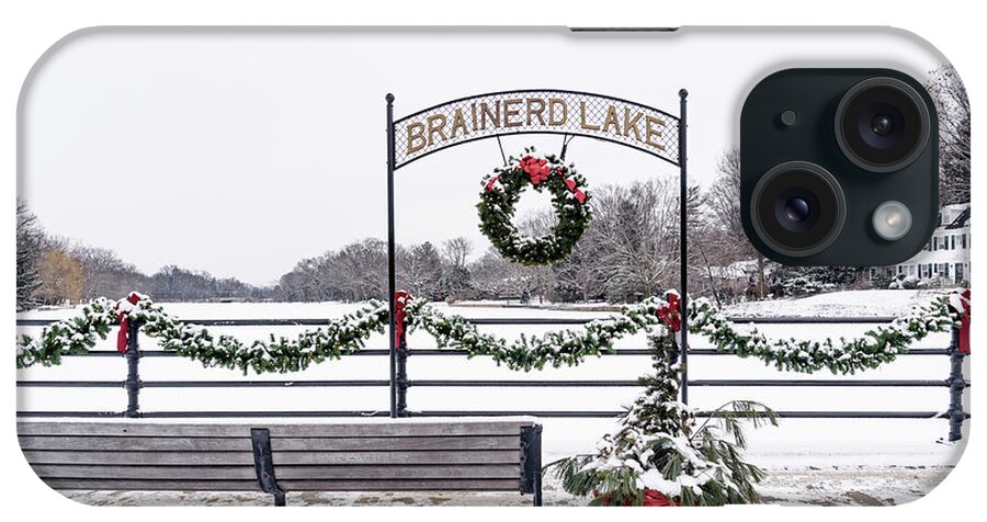 Christmas iPhone Case featuring the photograph Festive Brainerd Lake by Debra Fedchin