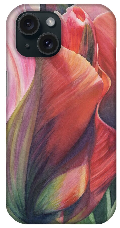 Tulip iPhone Case featuring the painting Festval Bloom by Sandy Haight