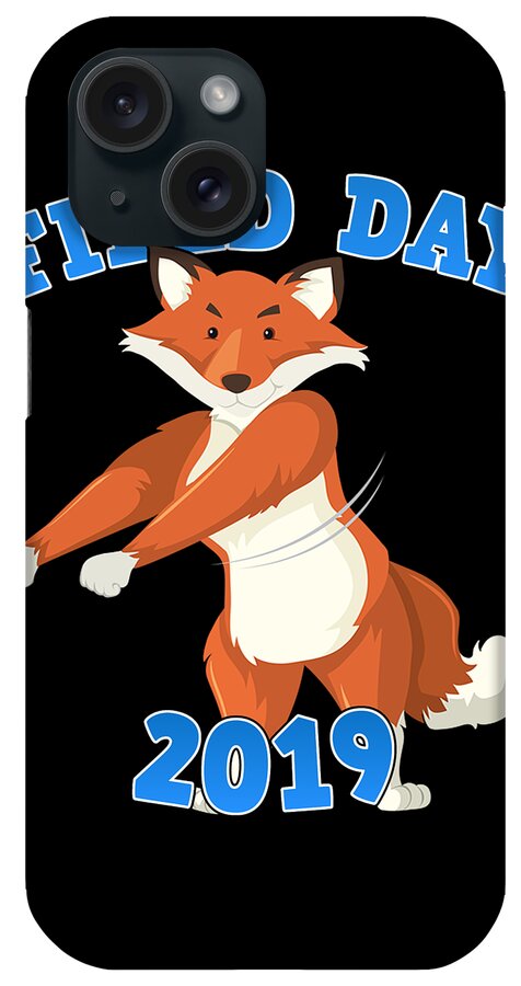 Cool iPhone Case featuring the digital art Field Day 2019 Flossing Fox by Flippin Sweet Gear