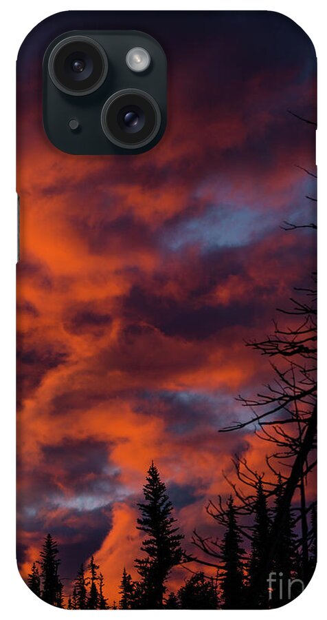 Deer Park iPhone Case featuring the photograph Fiery September Sunset at Deer Park by Nancy Gleason