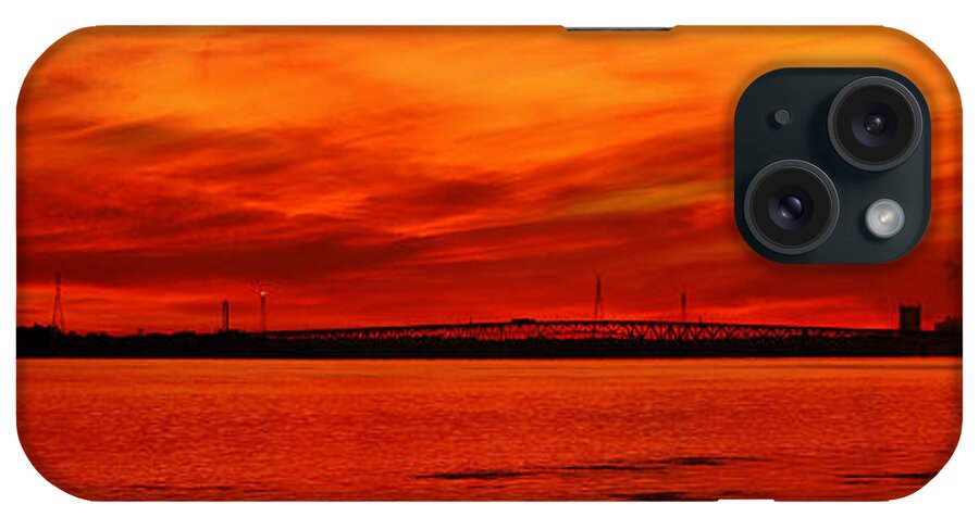 Fire Sky iPhone Case featuring the photograph Fire in the Sky and Water by fototaker Tony