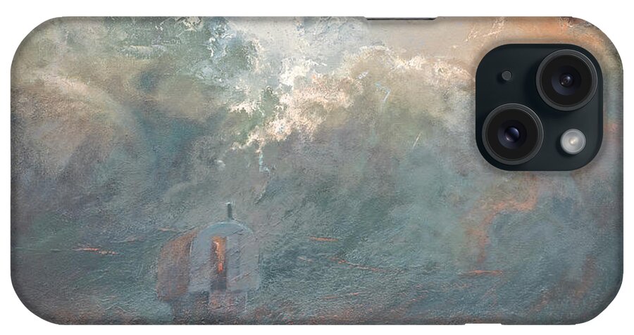 Sheep iPhone Case featuring the painting Fire on the Mountain by Mia DeLode