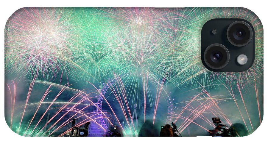 Fireworks iPhone Case featuring the photograph Fireworks at New years Eve by Andrew Lalchan