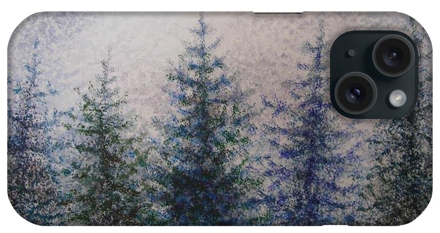 First Snow iPhone Case featuring the painting First Snow by Anna Duyunova