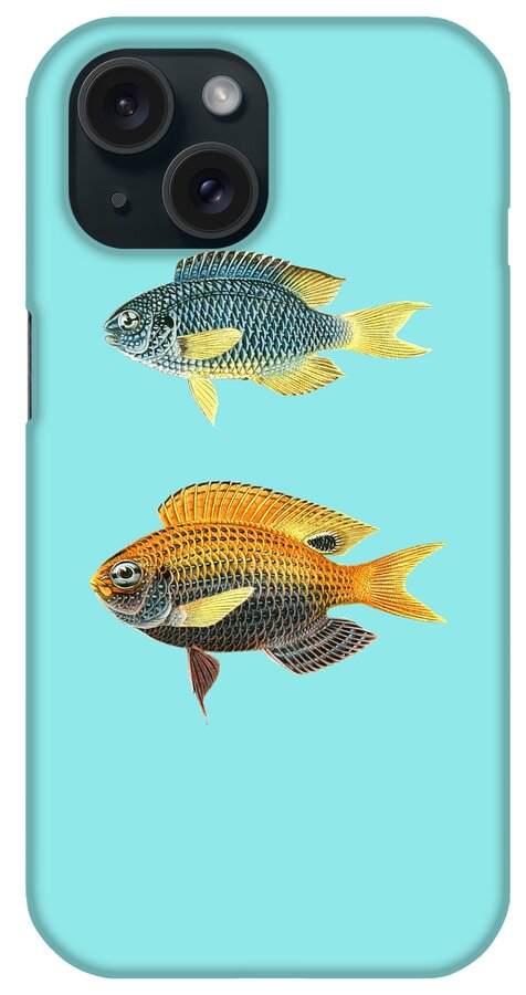 Fish iPhone Case featuring the digital art Fish Decor by Madame Memento