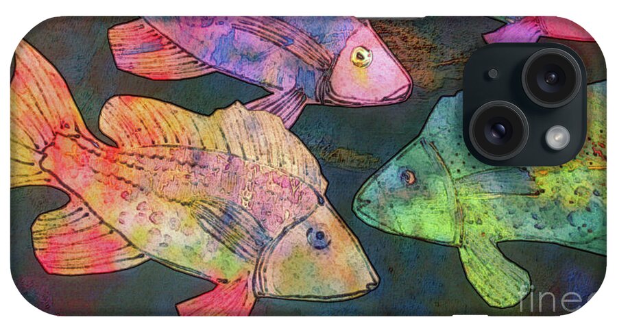 Fish iPhone Case featuring the digital art fish painting - New School by Sharon Hudson